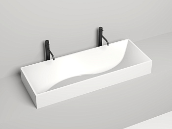 Раковина из искусственного камня Salini SONATA 1401201MF 120х45 подвесная цвет мультиколор